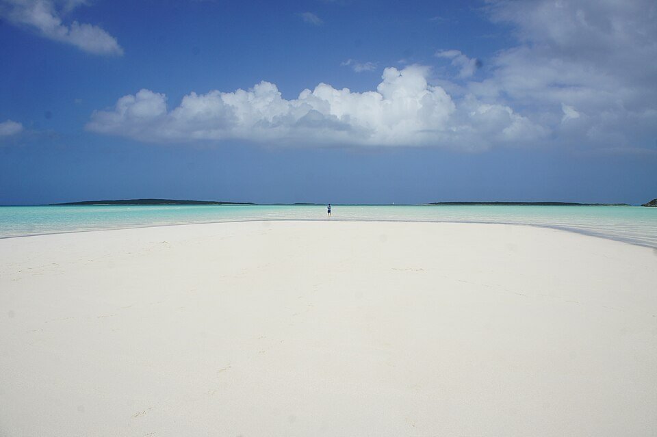 A beach in the Exuma Islands, Bahamas