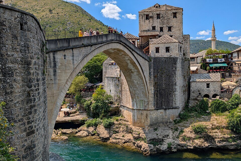 The Old Bridge area of Mostar