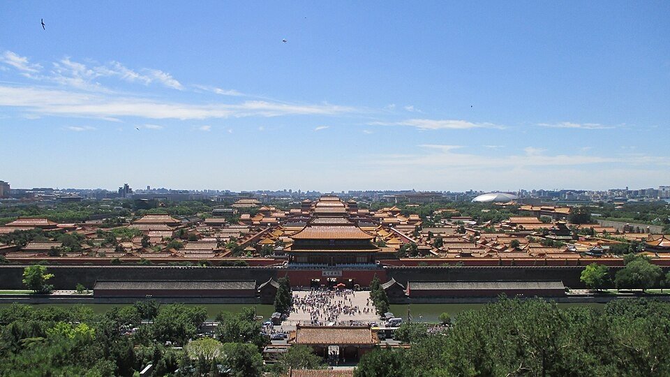 The Forbidden City in Beijing viewed from Jingshan Park