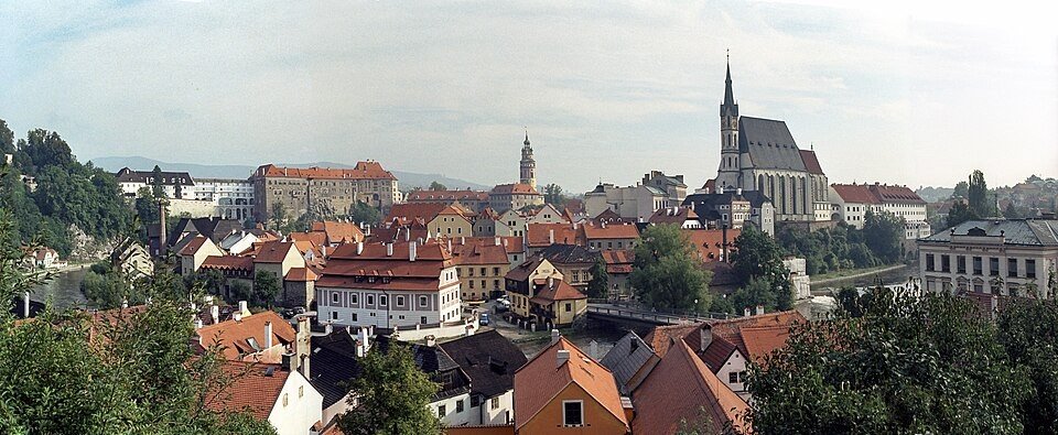 Český Krumlov historic city view