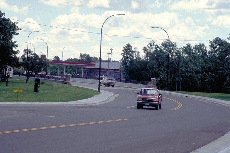 Drivers cross a bridge in Bigfork, which is near a major byway interpretive station.