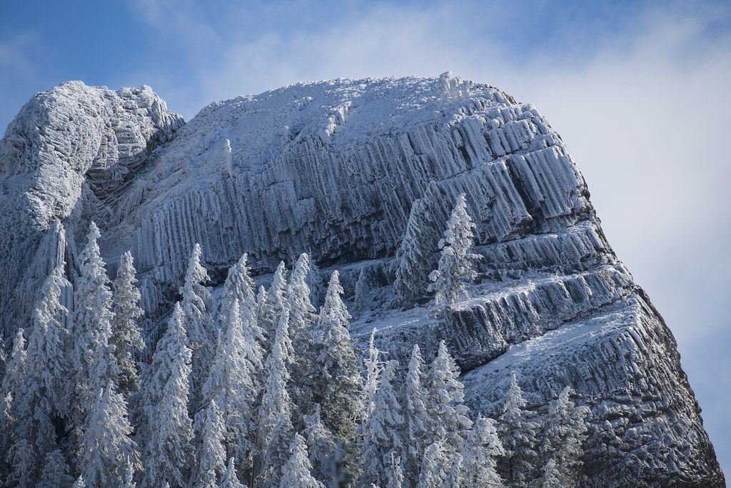 First snow on Pilot Rock, Cascade-Siskiyou National Monument