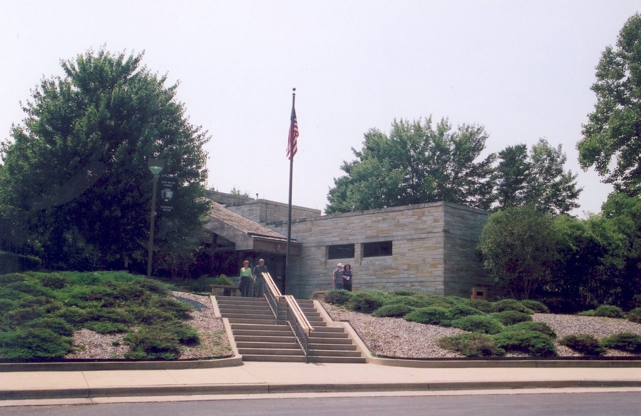 Tucked backed amongst the trees is the Canyon River Visitor Center at the New River Gorge National Scenic River.