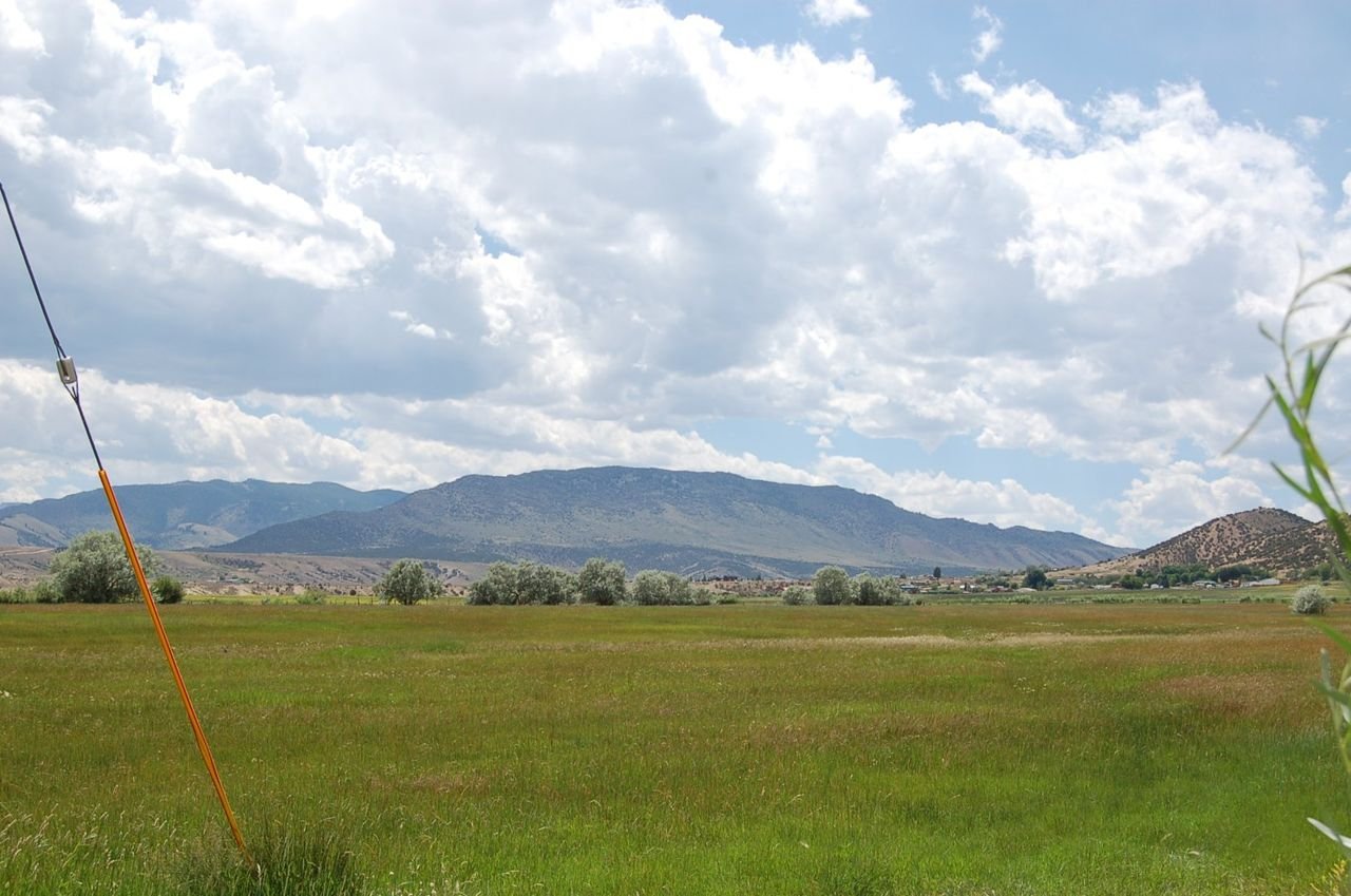 Mountains and pasture surround Manila at the northern end of the Flaming Gorge - Uintas Scenic Byway in Utah.
