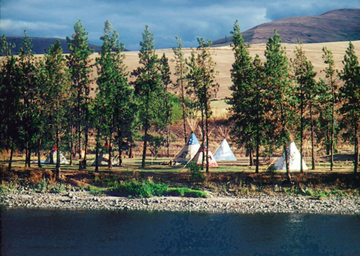 Traditional tipis dot the landscape of the Nez Perce Indian Reservation. But don't be fooled: some are intended as visitor lodging. At Nez Perce National Historical Park in Spalding, in summer you can assist park rangers in demonstrating the proper way to pitch a Nez Perce lodge.
