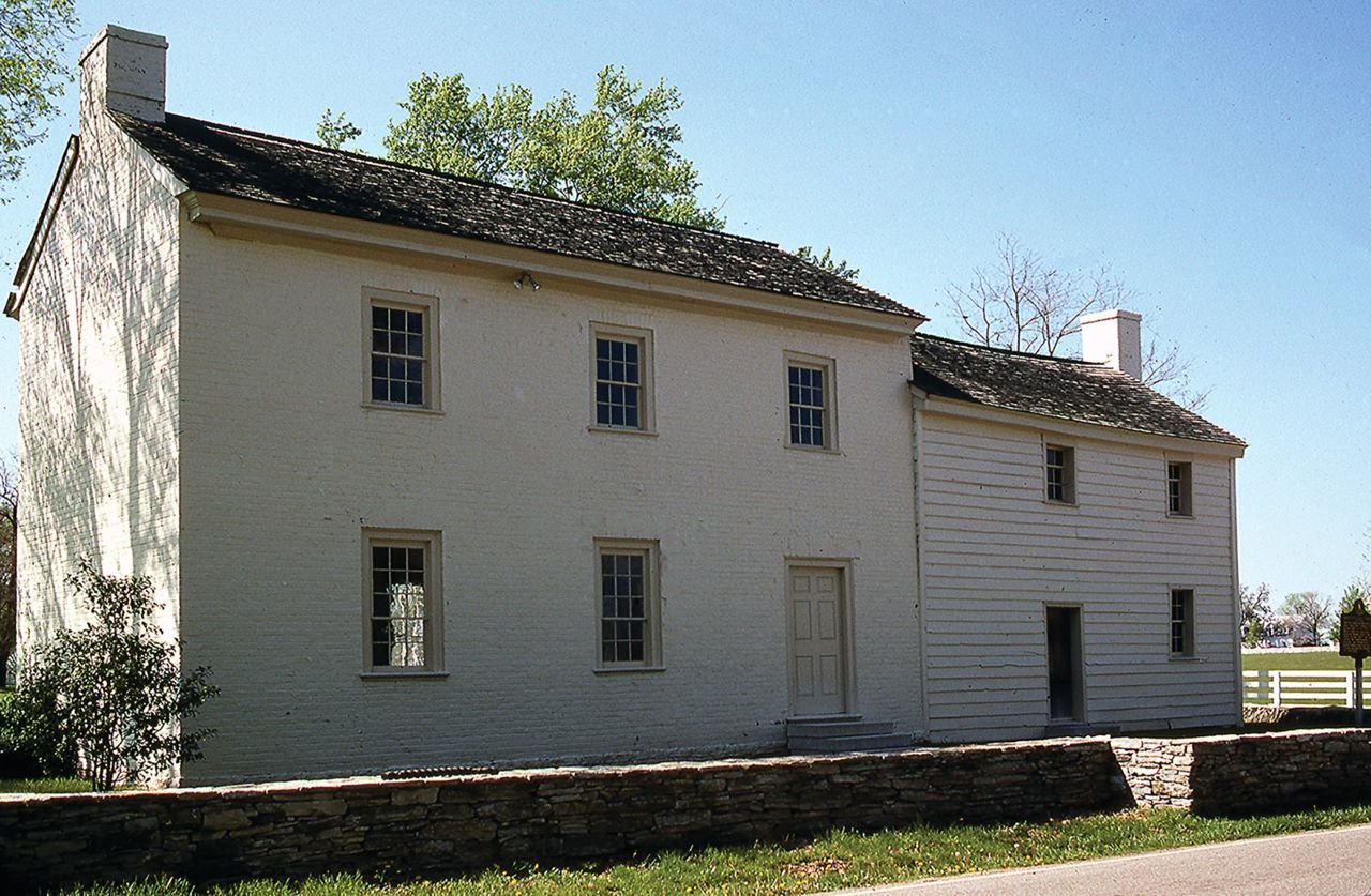 The oldest surviving community place on Old Frankfort Pike is the Offutt-Cole Tavern (aka Lee’s Tavern) at the Byway and US 62, Midway Pike in the Nugent's Crossroad Historic District. Since about 1799, the two-story log and brick building has anchored the crossroad as an inn and stage coach stop and later a tollgate house.